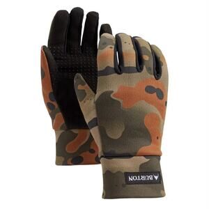 Burton Kids Touch N Go Liner Gloves Medium Camo Screen Grab Winter Fleece Youth